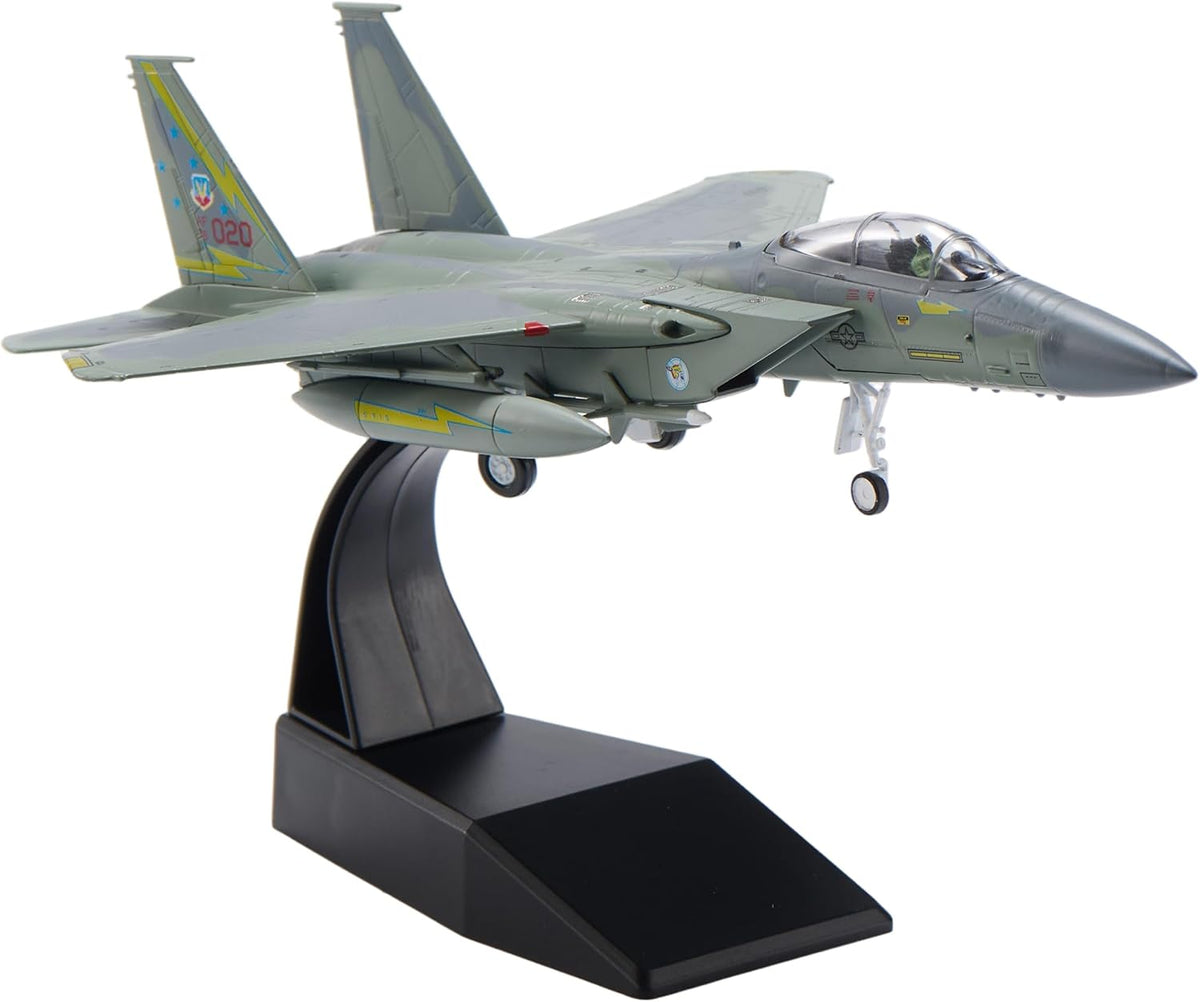 1:100 Scale F-15E Eagle Metal Fighter Jet Model Military Die-Cast Aircraft Models for Collection or Gift
