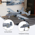 1:100 Scale A-10 Thunderbolt II Warthog Metal Fighter Jet Model Military Die-Cast Aircraft Models for Collection or Gift