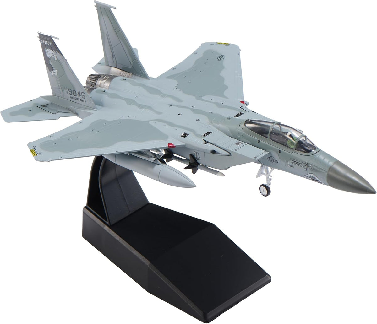 1:100 Scale F-15E Eagle Metal Fighter Jet Model Military Die-Cast Aircraft Models for Collection or Gift