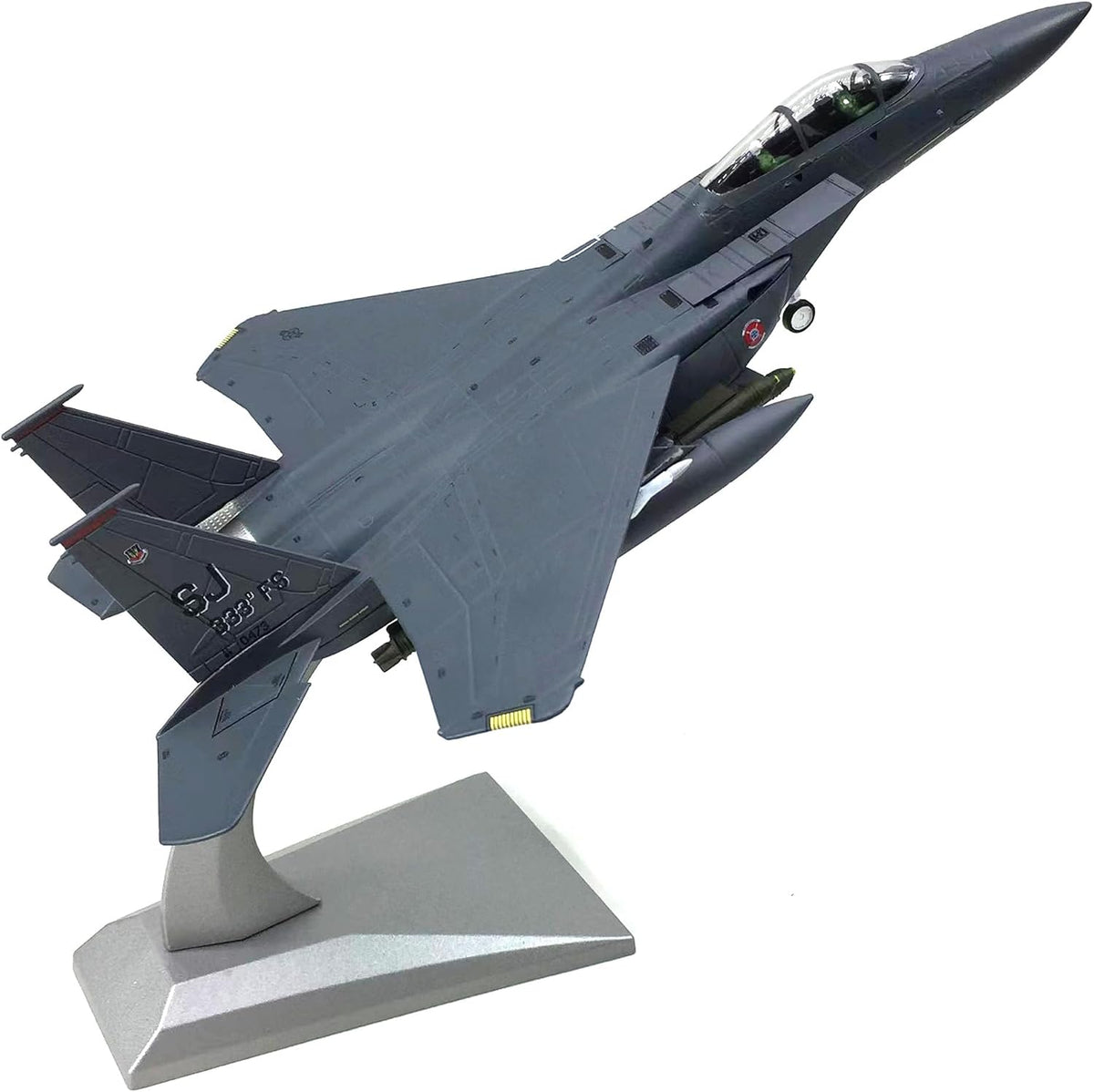 Diecast Airplane 1/100 Scale Model US Air Force F-15E Strike Eagle Fighter Jet Plane Model Attack Plane Military Airplane Models for Adults