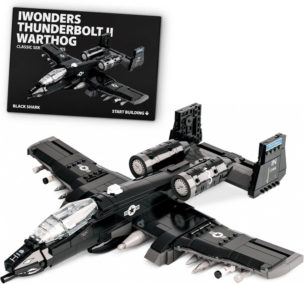 A-10 Warthog Attack Aircraft Building Block Military Fighterjet Set Kids 6+