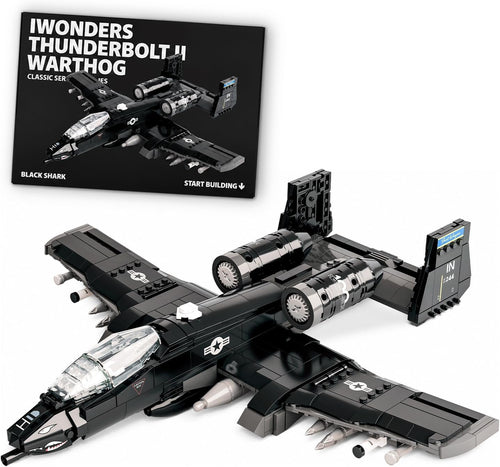 A-10 Warthog Attack Aircraft Building Block Military Fighterjet Set Kids 6+