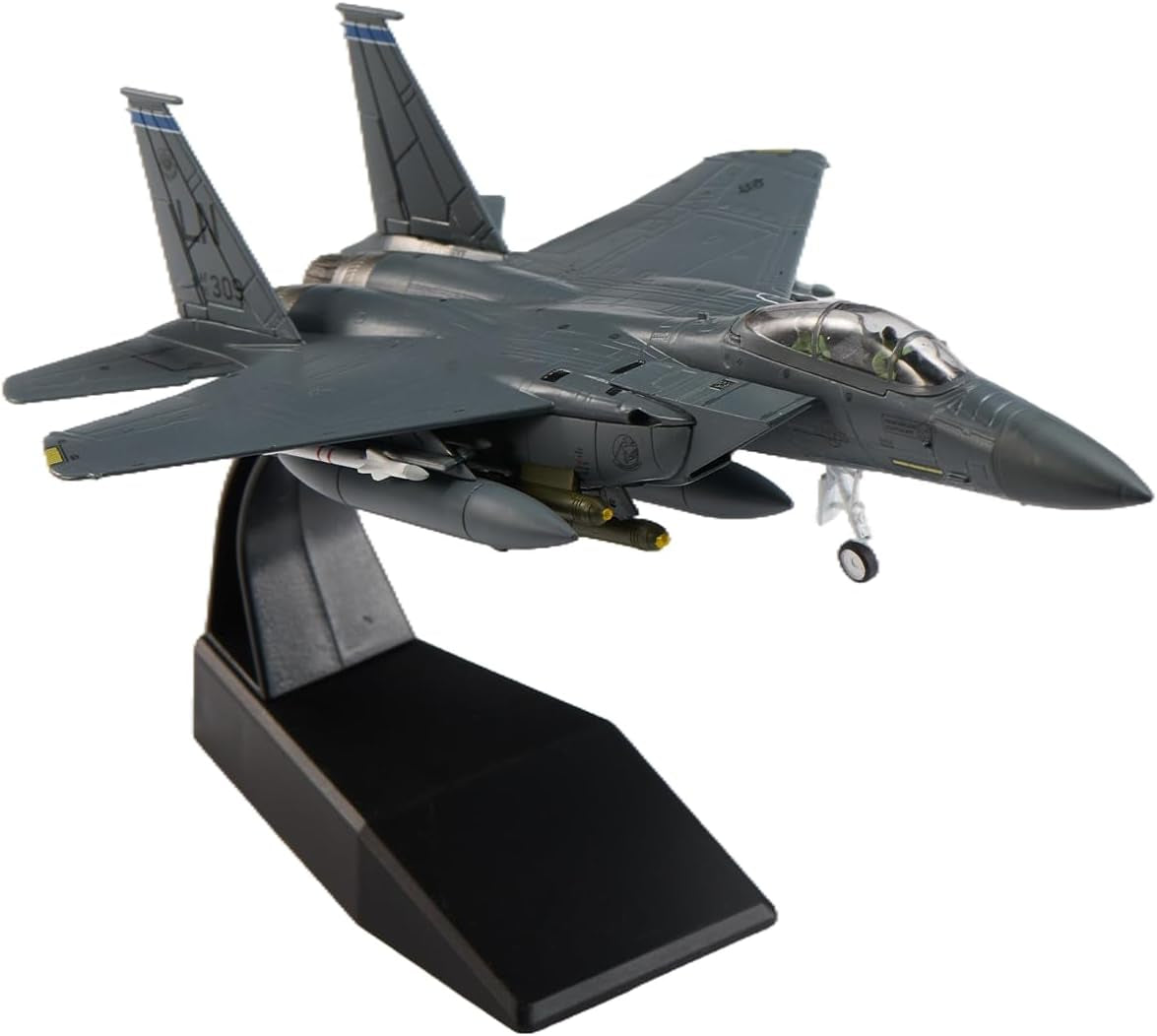 1:100 Scale F-15E Eagle Metal Fighter Jet Model Military Die-Cast Aircraft Models for Collection or Gift
