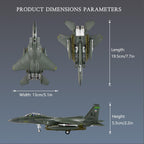 1:100 Scale F-15E Eagle Metal Fighter Jet Model Military Die-Cast Aircraft Models for Collection or Gift