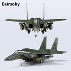 1:100 Scale F-15E Eagle Metal Fighter Jet Model Military Die-Cast Aircraft Models for Collection or Gift