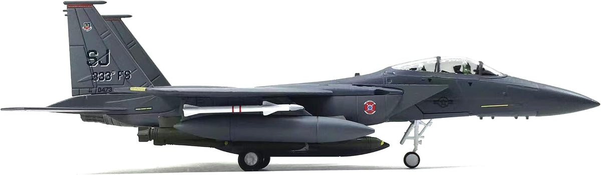 Diecast Airplane 1/100 Scale Model US Air Force F-15E Strike Eagle Fighter Jet Plane Model Attack Plane Military Airplane Models for Adults